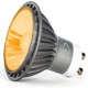 LED GU10 7W Dimmable Amber Orange Light Bulb | Warm LED Spot UK