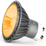 LED GU10 7W Dimmable Amber Orange Light Bulb | Warm LED Spot UK