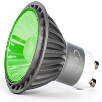 LED GU10 7W Dimmable Green Light Bulb | Green LED Spot Lamp UK