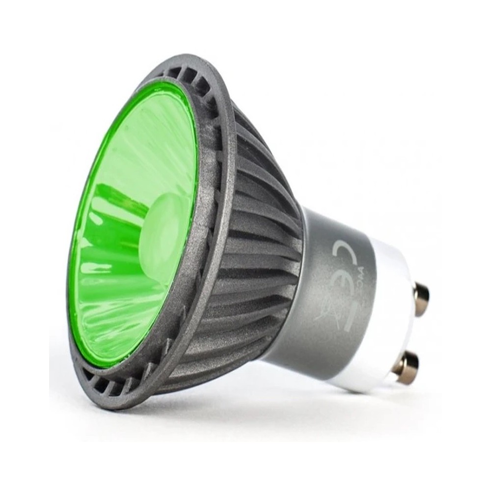 LED GU10 7W Dimmable Green Light Bulb | Green LED Spot Lamp UK