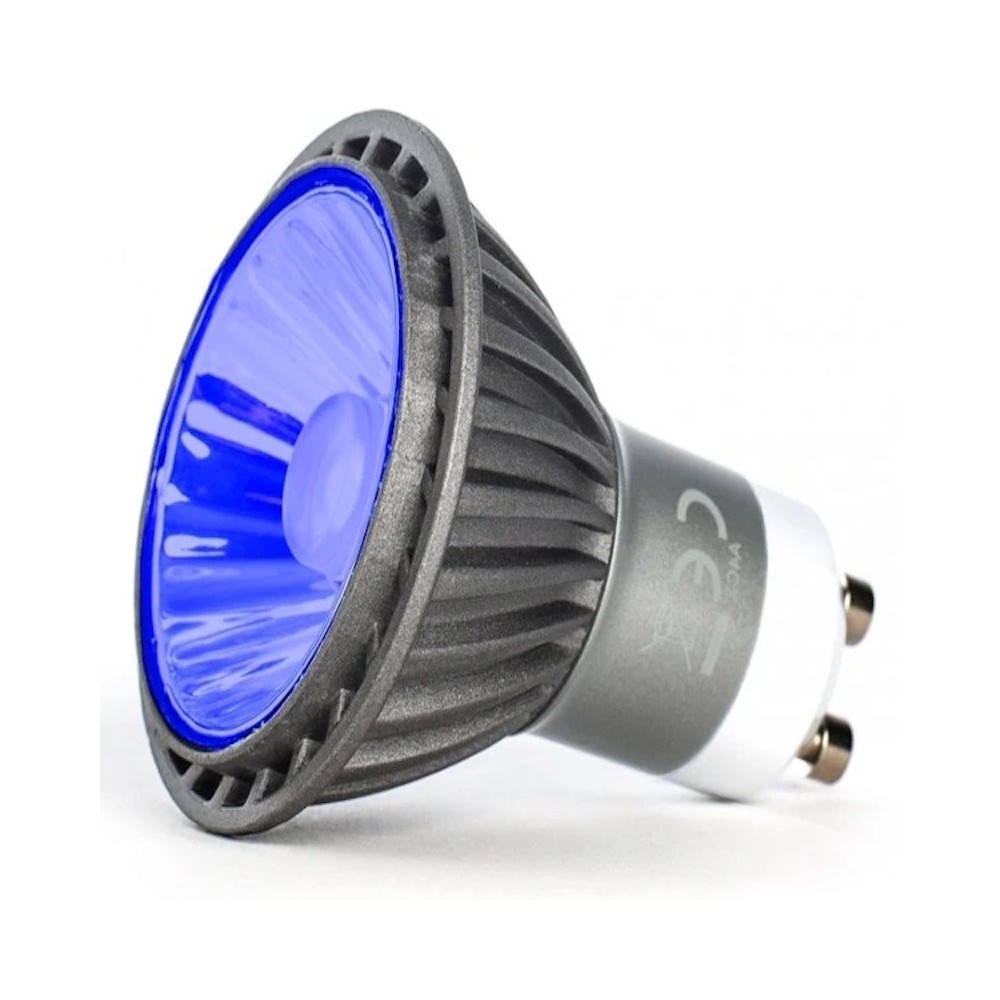 LED GU10 7W Dimmable Blue Light Bulb | Blue LED Spot Lamp UK
