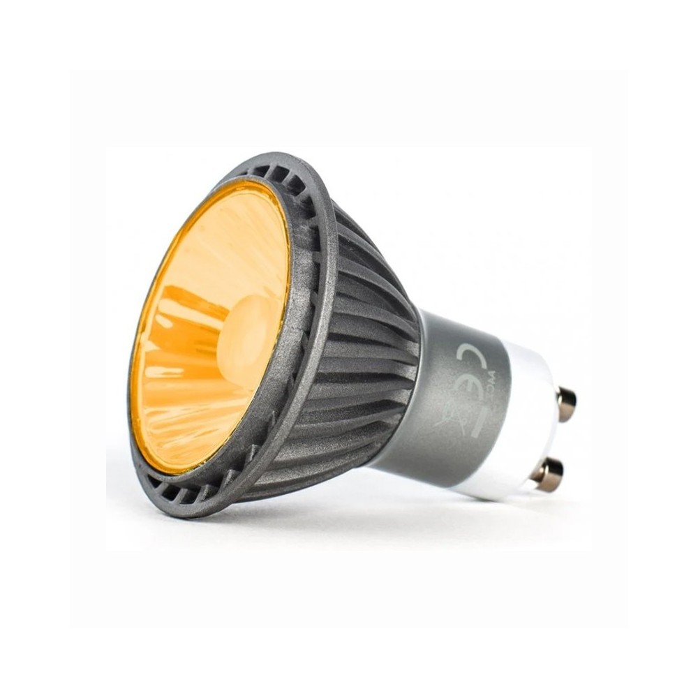 LED GU10 7W Amber Light Bulb Non Dimmable | Warm LED Spot UK