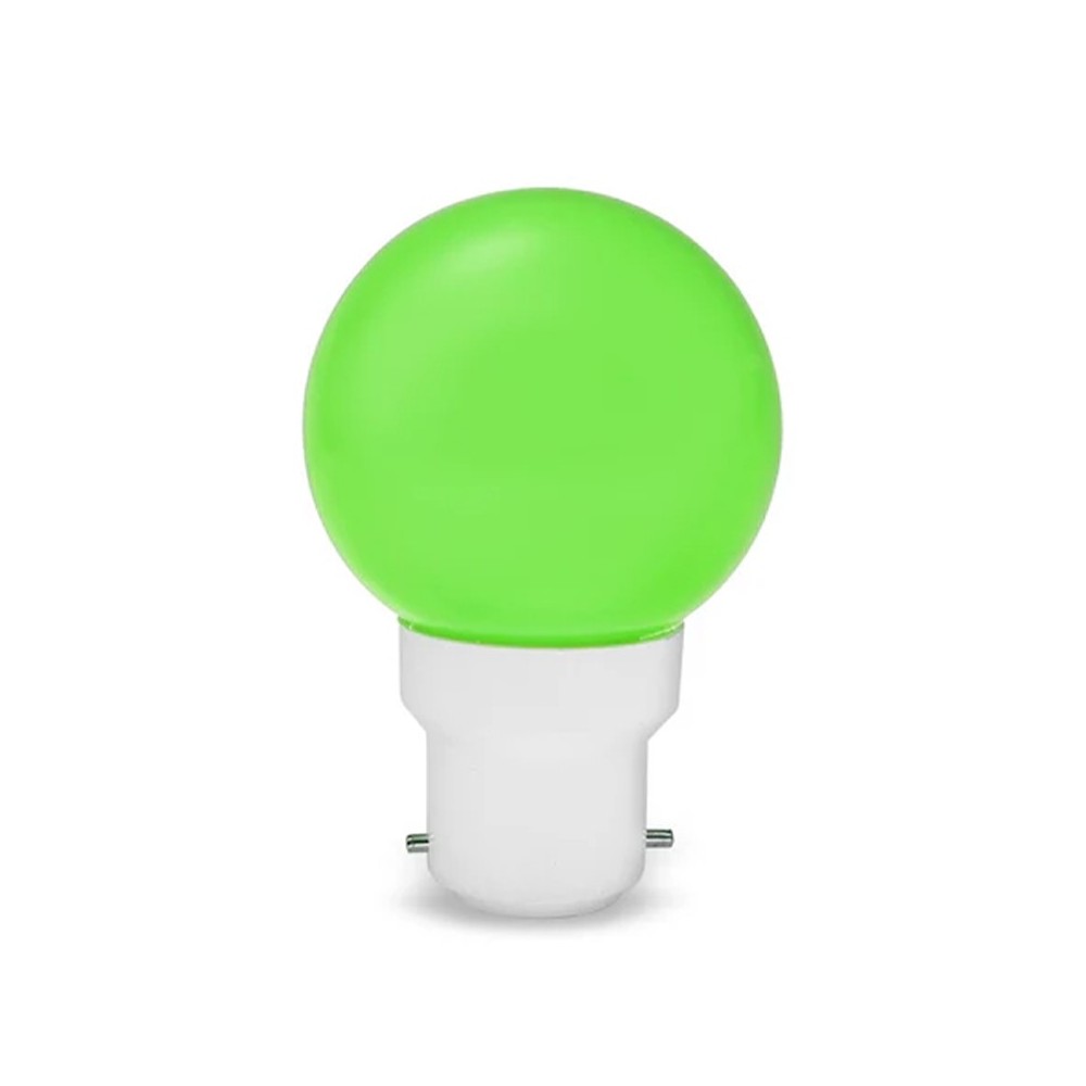 LED Golf Ball 1W BC Green Light Bulb | B22 Green LED Lamp UK